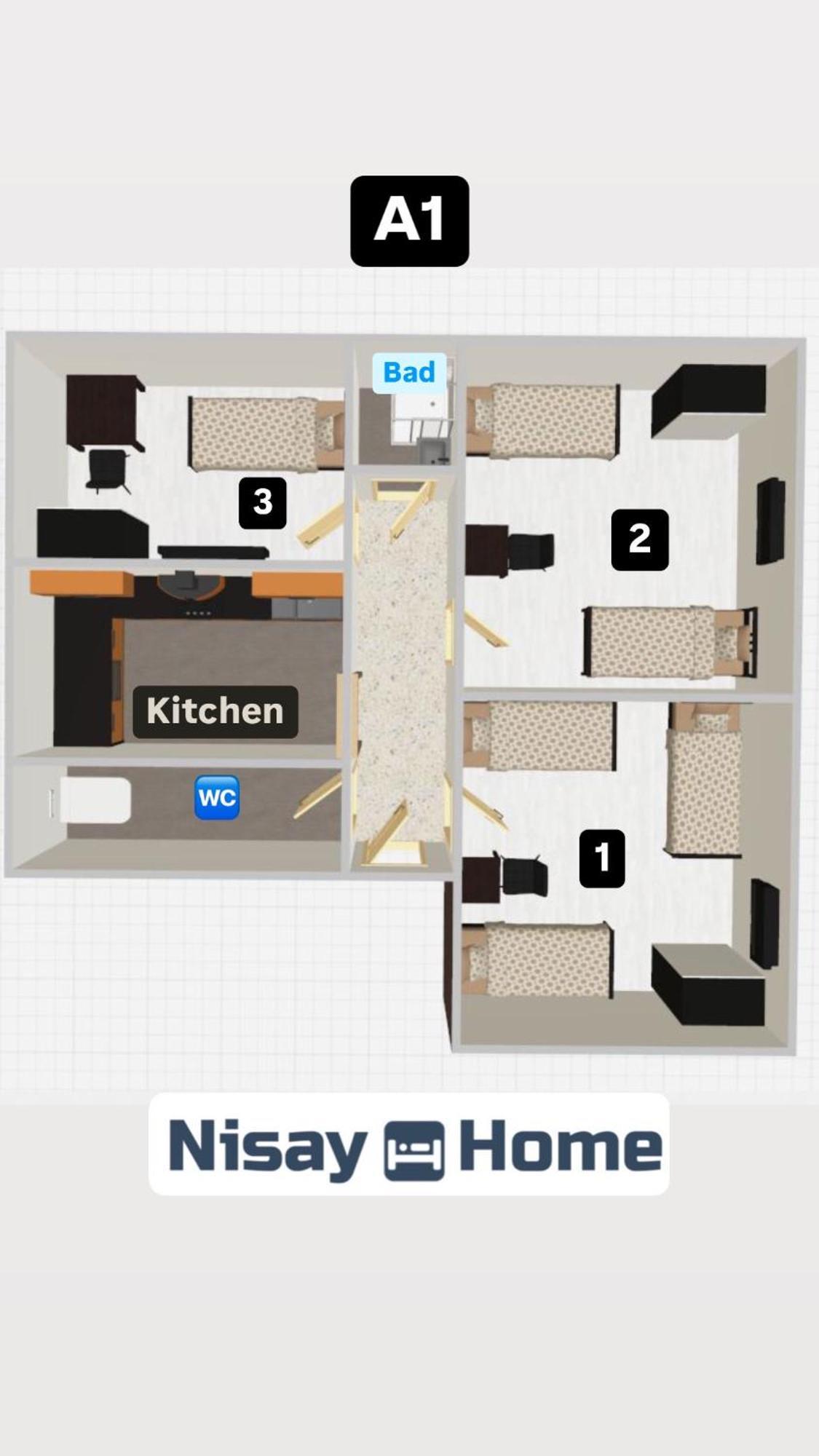 Nisay Home - 3 Room Apartment - A1 Ludwigsburg Eksteriør bilde